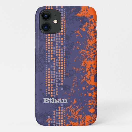 Genoemd marine oranje surven stijl Case-Mate iPhone case (Achterkant)