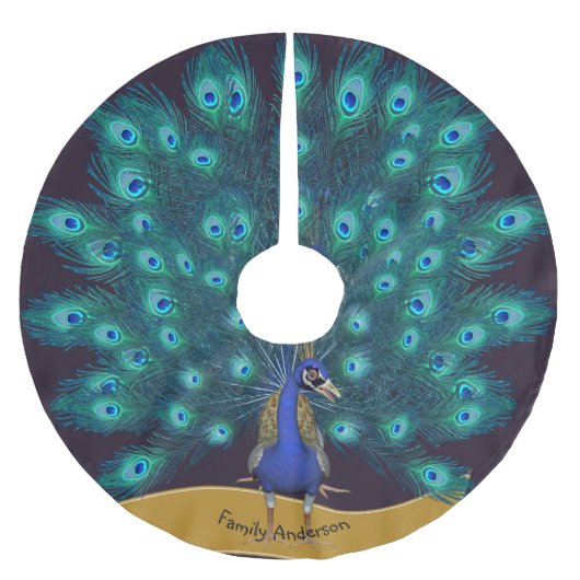 Genoemd PEACOCK Kerstboom Rok Decoratie (Voorkant)
