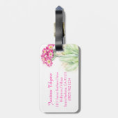 Genoemd primula roze fine art waterverf bagagelabe bagagelabel (Achterkant verticaal)