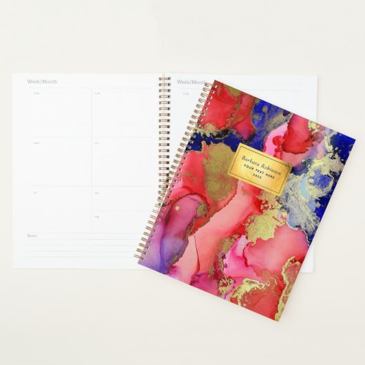 Genoemd roze Paars goud Abstract Planner (Display)