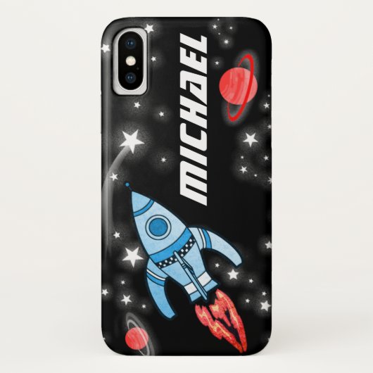 Genoemde 7-letterige raketruimtevaart Case-Mate iPhone case (Achterkant)