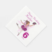 Genoemde ballerinemmeisjes 6-jarig luiers servetten (Hoek)