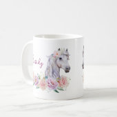 Genoemde Floral Horse Koffiemok (Voorkant links)