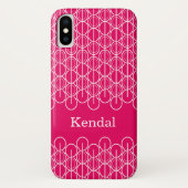 Genoemde gekoppelde ovalen & lijnen rode witte iph Case-Mate iPhone case (Achterkant)