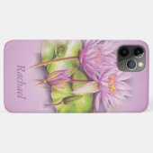 Genoemde paarse roze waterlelie lotus Case-Mate iPhone case (Achterkant (horizontaal))