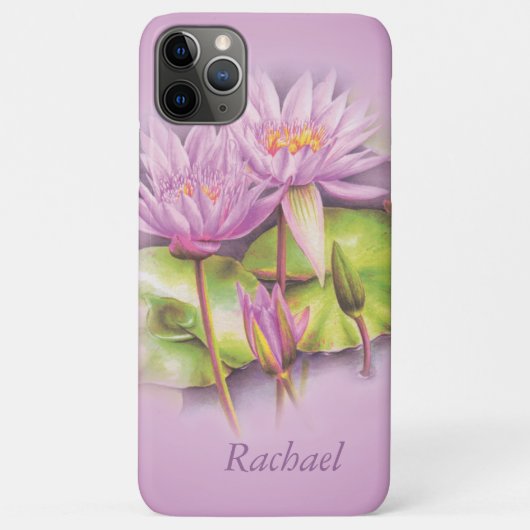 Genoemde paarse roze waterlelie lotus Case-Mate iPhone case (Achterkant)