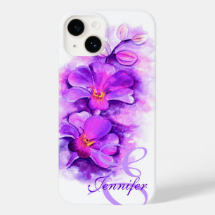 Genoemde radiant Orchid paars art floral Case-Mate iPhone 14 Hoesje