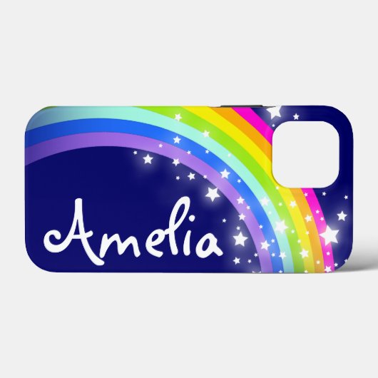 Genoemde regenboog op een nachtelijke zee Case-Mate iPhone case (Achterkant (horizontaal))