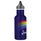 "Genoemde" regenboogflesje met paarse kinder drink Waterfles (Links)