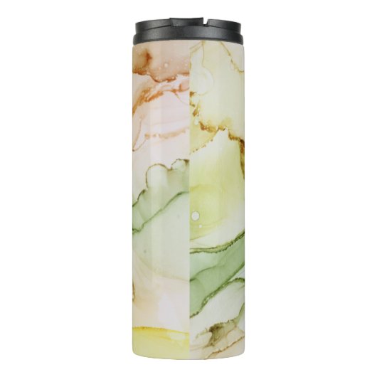 Genoemde Sage Green Abstract Pastel Thermal Tumble Thermosbeker (Achterkant)