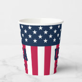 Genoemde sterren en Stripes Rood Blauw Papieren Bekers (Links)