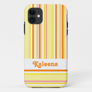 Genoemde stripe kralen oranje roze Case-Mate iPhone case