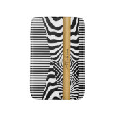 Genoemde Zebra en Stripes Badmat (Voorkant Verticaal)