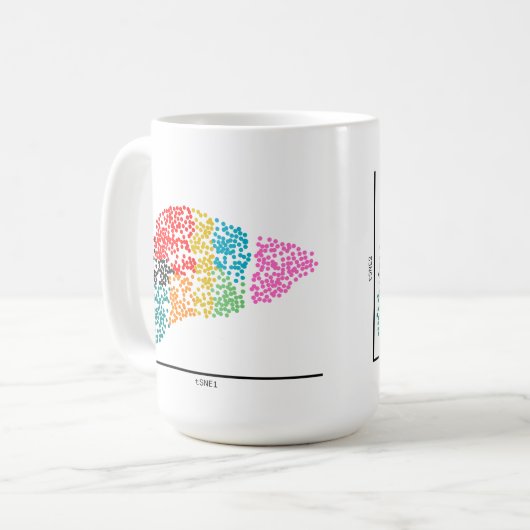 Genomics-eencellige lever koffiemok (Voorkant links)