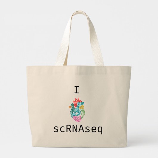 Genomics Eencellige Nier & I Hart scRNAseq Grote Tote Bag (Achterkant)