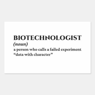 Genomics Researcher - Grappige definitie Rechthoekige Sticker