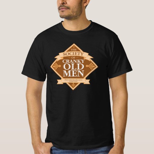 Genootschap van de oude Mannen van Cranky T-shirt (Voorkant)