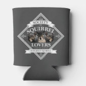 Genootschap van eekhoornlappen - grappige eekhoorn blikjeskoeler (Achterkant)