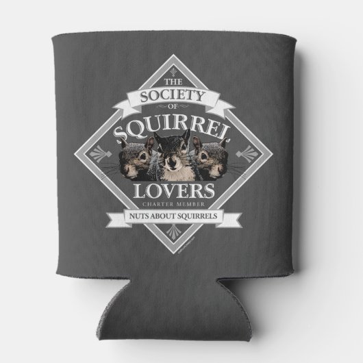 Genootschap van eekhoornlappen - grappige eekhoorn blikjeskoeler (Achterkant)