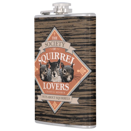 Genootschap van eekhoornlappen - grappige eekhoorn heupfles (Links)