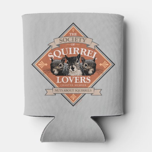 Genootschap van eekhoorns - grappige eekhoorn blikjeskoeler (Achterkant)