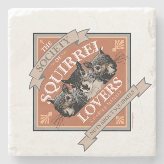 Genootschap van eekhoorns - grappige eekhoorn stenen onderzetter (Voorkant)