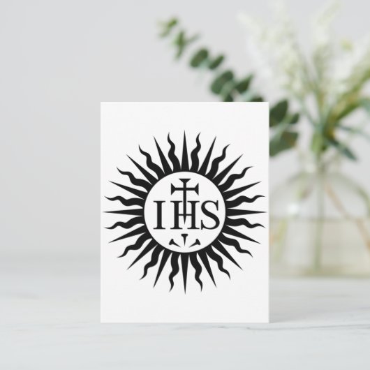 Genootschap van Jezus (jezuïeten) Logo Briefkaart (Staand voorkant)