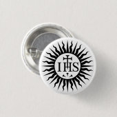 Genootschap van Jezus (jezuïeten) Logo Ronde Button 3,2 Cm (Voorkant /achterkant)