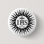 Genootschap van Jezus (jezuïeten) Logo Ronde Button 3,2 Cm (Voorkant)