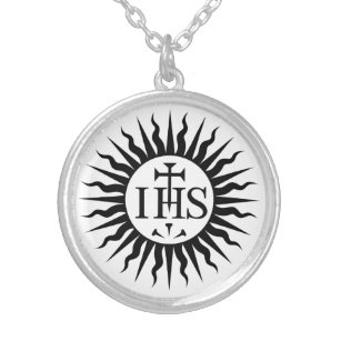 Genootschap van Jezus (jezuïeten) Logo Zilver Vergulden Ketting