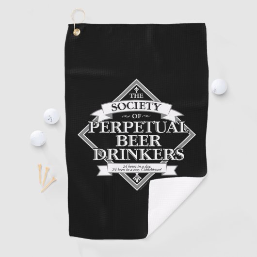 Genootschap van perpetual Beer Drinkers Golf Towel Golfhanddoek (Insitu)