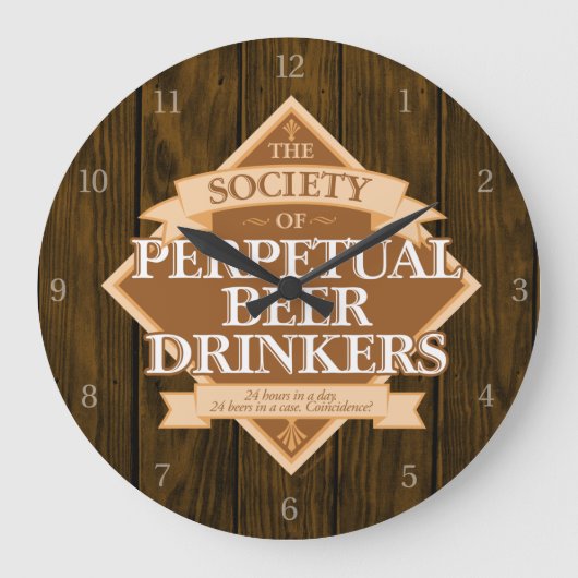 Genootschap van perpetual Beer Drinkers Large Cloc Grote Klok (Voorkant)