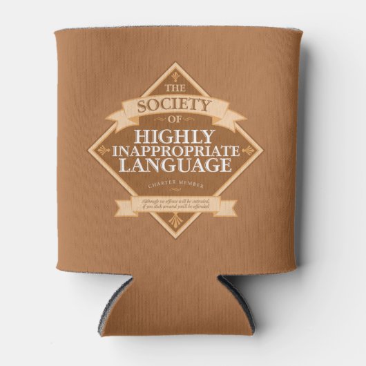 Genootschap van zeer ongeschikte taal blikjeskoeler (Voorkant)