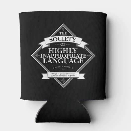 Genootschap van zeer ongeschikte taal blikjeskoeler (Achterkant)