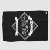 Genootschap van zeer ongeschikte taal golfhanddoek (Horizontaal)