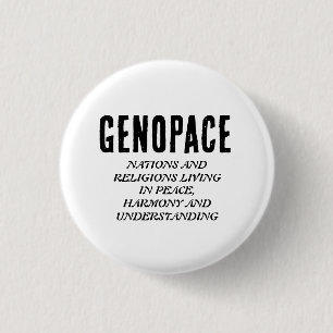 GENOPACE Naties en religies leven in vrede. Ronde Button 3,2 Cm