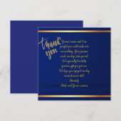 Genormaliseerde kobalt Blue Wedding Dank je Bedankkaart (Voorkant / Achterkant)