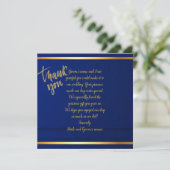 Genormaliseerde kobalt Blue Wedding Dank je Bedankkaart (Staand voorkant)