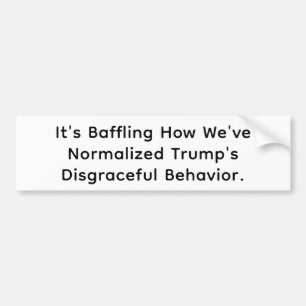 Genormaliseerde Trump's Schande Hankamer Artjunkha Bumpersticker