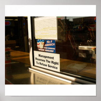 Genos Cheesesteaks bij bestellen Engels spreken Poster