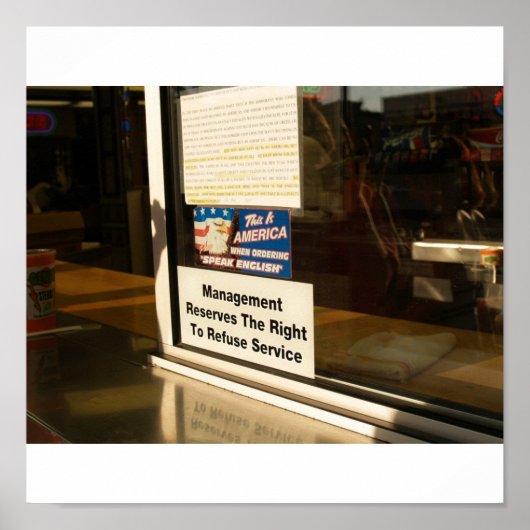 Genos Cheesesteaks bij bestellen Engels spreken Poster (Voorkant)