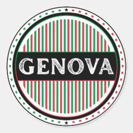 Genova City Pride Embleem – Italiaanse identiteit Ronde Sticker
