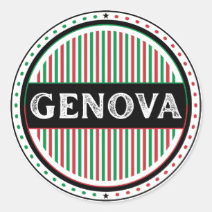 Genova City Pride Embleem – Italiaanse identiteit Ronde Sticker