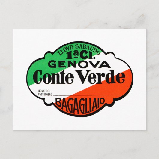 Genova ConteVerde Briefkaart (Voorkant)