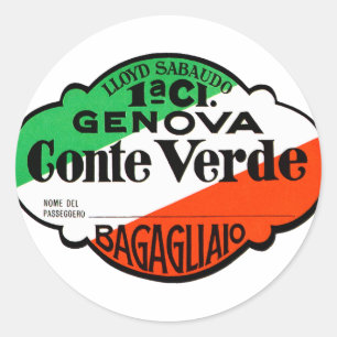 Genova ConteVerde Ronde Sticker