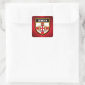 Genova Flag Vierkante Sticker (Tas)