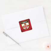 Genova Flag Vierkante Sticker (Envelop)