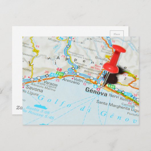 Genova, Italië Briefkaart (Voorkant / Achterkant)