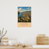 Genova, Italië – Oude Reisposter Poster (Keuken)