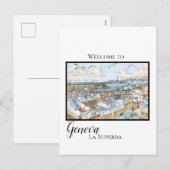 Genova la superba - panoramisch briefkaart voor va (Voorkant / Achterkant)